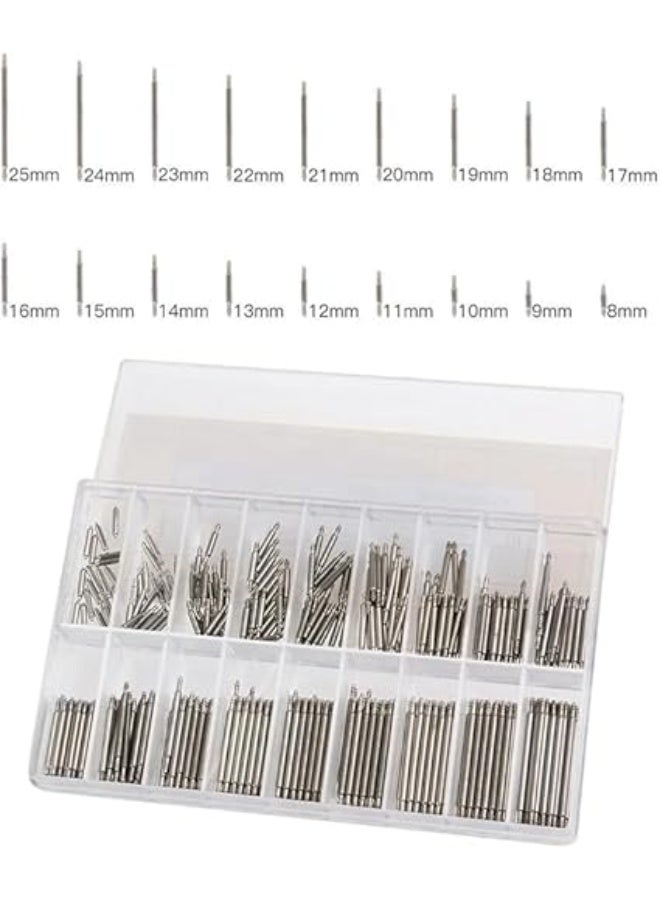 My souq Watch Band Spring Bars Repair Kit - 18 Different Sizes (8mm-25mm) Stainless Steel Pins for Watch Strap Link & Replacement. - Image 2